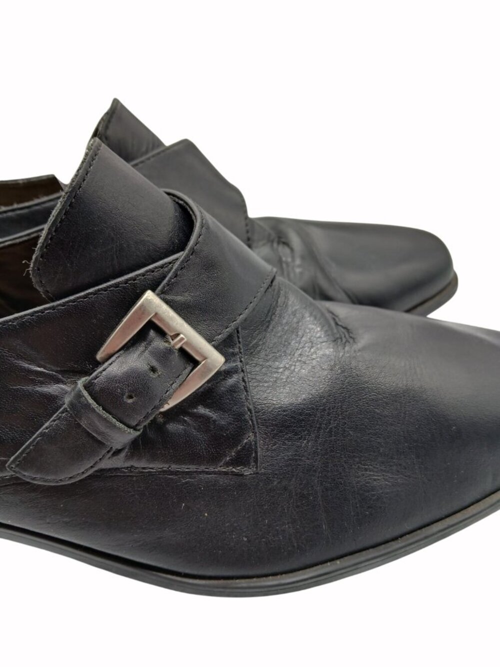 Vintage Hunt Club Womens Black Monk Strap Heels Shoes Size 10.5 Chunky JC Penney - Picture 13 of 16